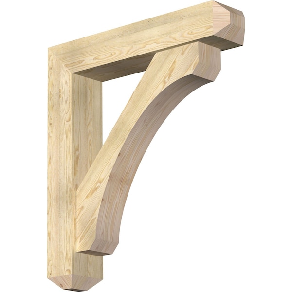 Ekena Millwork Legacy Craftsman Rough Sawn Bracket w/ Offset Brace, Douglas Fir, 8"W x 40"D x 44"H BKT0806X40X44LEC04RDF - main